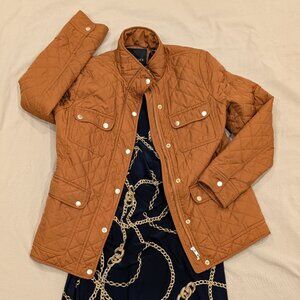 Talbots Quilted Burnt Orange Barn Coat - Women's sz S